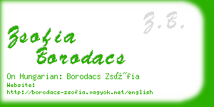 zsofia borodacs business card